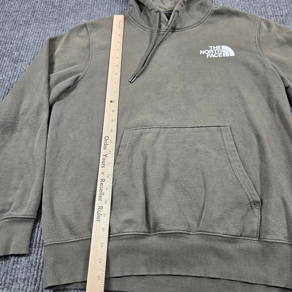 The North Face‎ Hoodie Mens Small Green Pullover Sweatshirt Logo Fleece